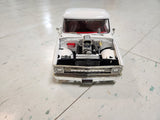 The ACME 1:18 Tom's Garage 1970 Chevrolet C-10 Drag Pickup Truck in white RARE. 🔥