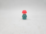 Fisher Price Little People GIRL Turquoise Aqua Blue Wood With Plastic Red Hair.