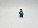 Horizontal Lines Blue Lego Train Minifigure TRN039 4558 Metroliner.