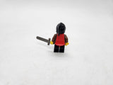 Lego Castle Wolfpack Minifigure 1596 1590 Eye Patch Black Hood Red Cape.