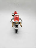 Vintage 1999 Power Rangers Silver Motorcycle Toy by BANDAI Complete.