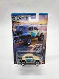 Hot Wheels Surf's Up Volkswagen Baja Bug 5/5 Metal Base Silver Series.