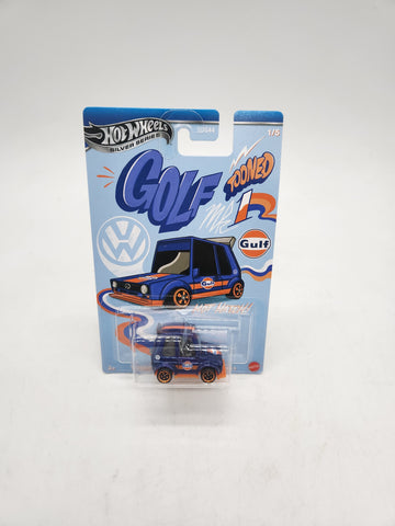 2025 Hot Wheels Tooned VW Golf MK1 Gulf Silver Series GDG44 1/5 Toon’d Gulf.