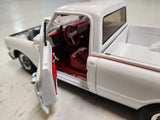 The ACME 1:18 Tom's Garage 1970 Chevrolet C-10 Drag Pickup Truck in white RARE. 🔥