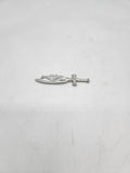Vtg TMNT Space Cadet Raph SWORD Disguised Ninja Turtles silver accessory weapon.