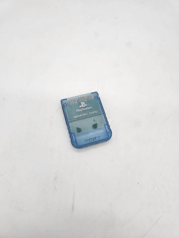 Sony Playstation 1 PS1 Official Memory Card SCPH-1020 transparent blue.