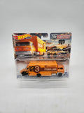 Hot Wheels Premium Team Transport Mad Mike Mazda RX3 GT & Hauler 1:64 Diecast.