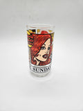 Vtg Libbey 1976 The Sunday Funnies Glass Brenda Starr.