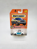 Matchbox #12 1962 Volkswagen Beetle White/ Teal To The Beach Mattel Wheels.