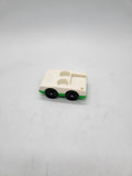Vintage Fisher Price Little People Green White Two Person Car.