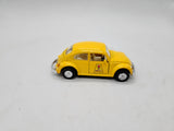 Welly VW Volkswagen Beetle St-Hubert Yellow Pull Back Action Diecast.