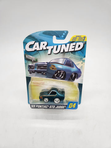 2025 MGA Car Tuned Hobby Series 3 ‘69 Pontiac GTO Judge #04 Blue 1/64 Diecast.