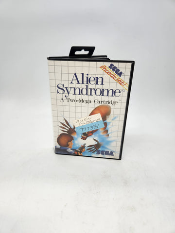 Alien Syndrome Sega Master, 1987 Authentic.