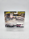 Hot Wheels 2025 Team Transport #78 DMC Delorean & HW Rally Hauler White Black.