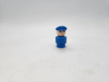 Fisher-Price Little People Blue Pilot Mailman Vintage Loose Figure.