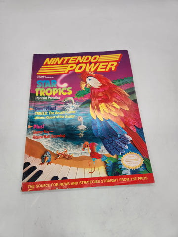 Nintendo Power Magazine Star Tropics Vol. 21 Feb. 1991 w/ Poster and Inserts.