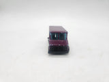 1990 Hot Wheels Color Racers II Letter Getter Maroon Mail Truck.