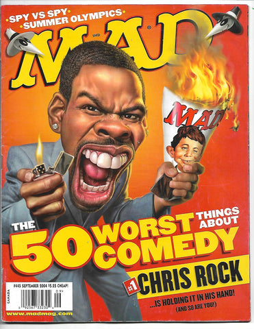 Vintage 2004 Mad Magazine Sept.# 445 Chris Rock Cover Issue.