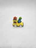 Vintage Sesame Street Playskool Cookie Monster Taxi  Diecast Yellow Vehicle.