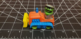 1986 Playskool Sesame Street Oscar The Grouch In Bulldozer Diecast Metal Car