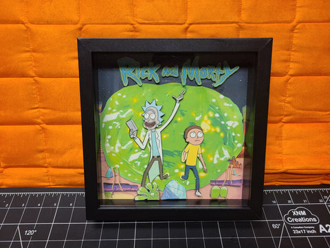 Rick And Morty Shadow box 10 x 10