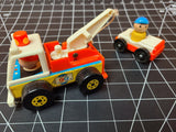 Fisher Price Little People #718 Toy Tow Truck Wrecker 1968