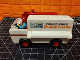 Vintage 1974 Fisher Price Adventure People Rescue Unit Truck #303 w/stretcher.