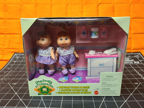Vintage 1997 Mattel Cabbage Patch Kids Bedtime Twins Playset NIB