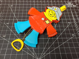 Fisher Price Jolly Jumping Scarecrow 1978 Crib Toy Pull String 423.