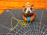 Vintage 1979  Fisher Price Roly Raccoon With Ball Pull Toy #172