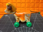 Vintage 1972 Fisher Price Molly Moo Cow Pull Along Toy #132.