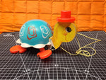 Vintage Fisher Price Tippy Toe Turtle #773 PULL TOY 1962.