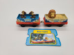 Thomas Train Sodor Zoo Lion & Monkey Cars Take Along N Play Diecast 2006.