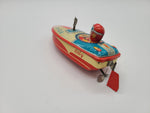 Vintage 1963 Tin Toy Boat windup original owner.