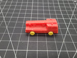 Vtg Red Plastic Fire Truck Firefighter Vehicle Toy LKE Prod Denmark 4 Inch Long