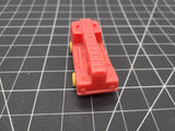 Vtg Red Plastic Fire Truck Firefighter Vehicle Toy LKE Prod Denmark 4 Inch Long