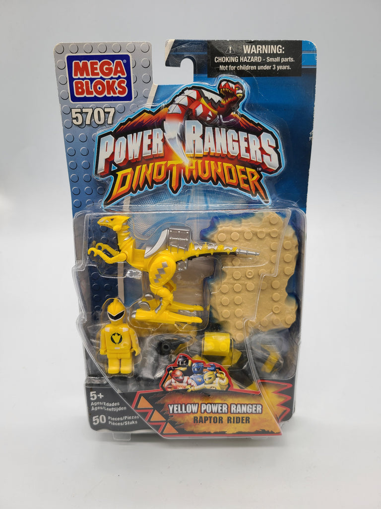 Mega Bloks Raptor Mega Bloks Power Rangers Dino Thunder Yellow Ranger Set New Raptor Rid ...