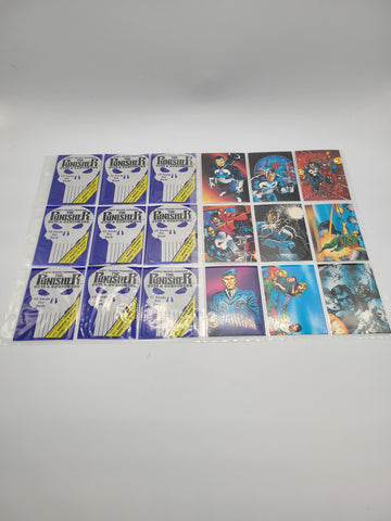 1992 The Punisher Trading Cards Complete Set 1-90 War Journal Comic Images. Plus 9 empty pks.