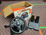 V3 DRIVING STEERING WHEEL CONTROLLER W/ GAS BRAKE PEDALS FOR N64