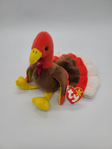 TY Beanie Baby - GOBBLES the Turkey - Early Beanie Baby With Tag Errors.