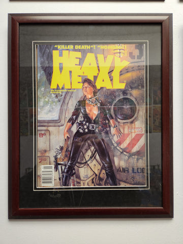 HEAVY METAL MAGAZINE March 1995 January 1994 Dave Dorman framed.