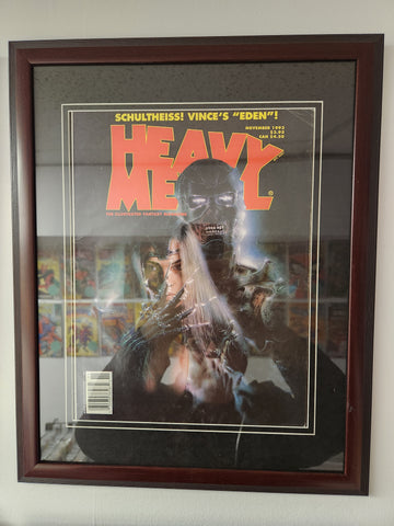 Heavy Metal Magazine November 1993 Schultheiss Vince's Eden framed.