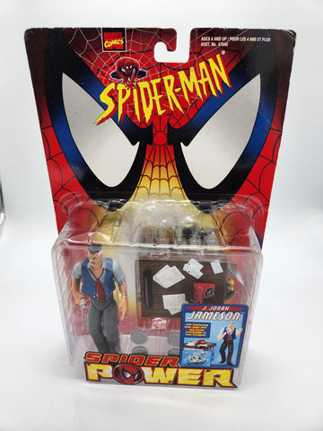 Vintage 1999 Marvel Spider-man Spider Power J Jonah Jameson Toy Biz.