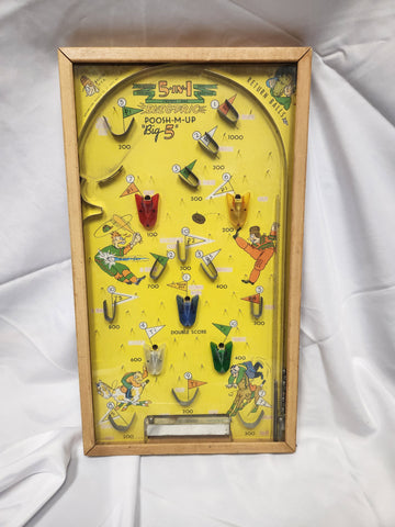 5 in 1 Electric Poosh M Up Big 5 Vintage Pinball Game by Northwestern Products.
