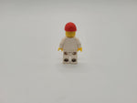 LEGO Man with White with Red and Black Stripe, Red Cap Minifigure 6539-1.