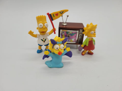 The Simpsons Mini TV & 3 figs.