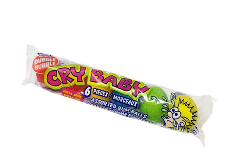 Dubble Bubble Cry Baby Extra Sour 6 Piece Assorted Gum.
