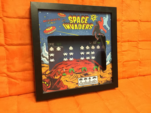 Space Invaders Shadow Box